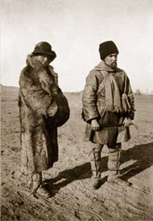 H. and Y. Roerich during the Central-Asian expedition. 1927 &ndash; 1928